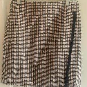 JCREW pink & black pencil skirt size 0 NWT